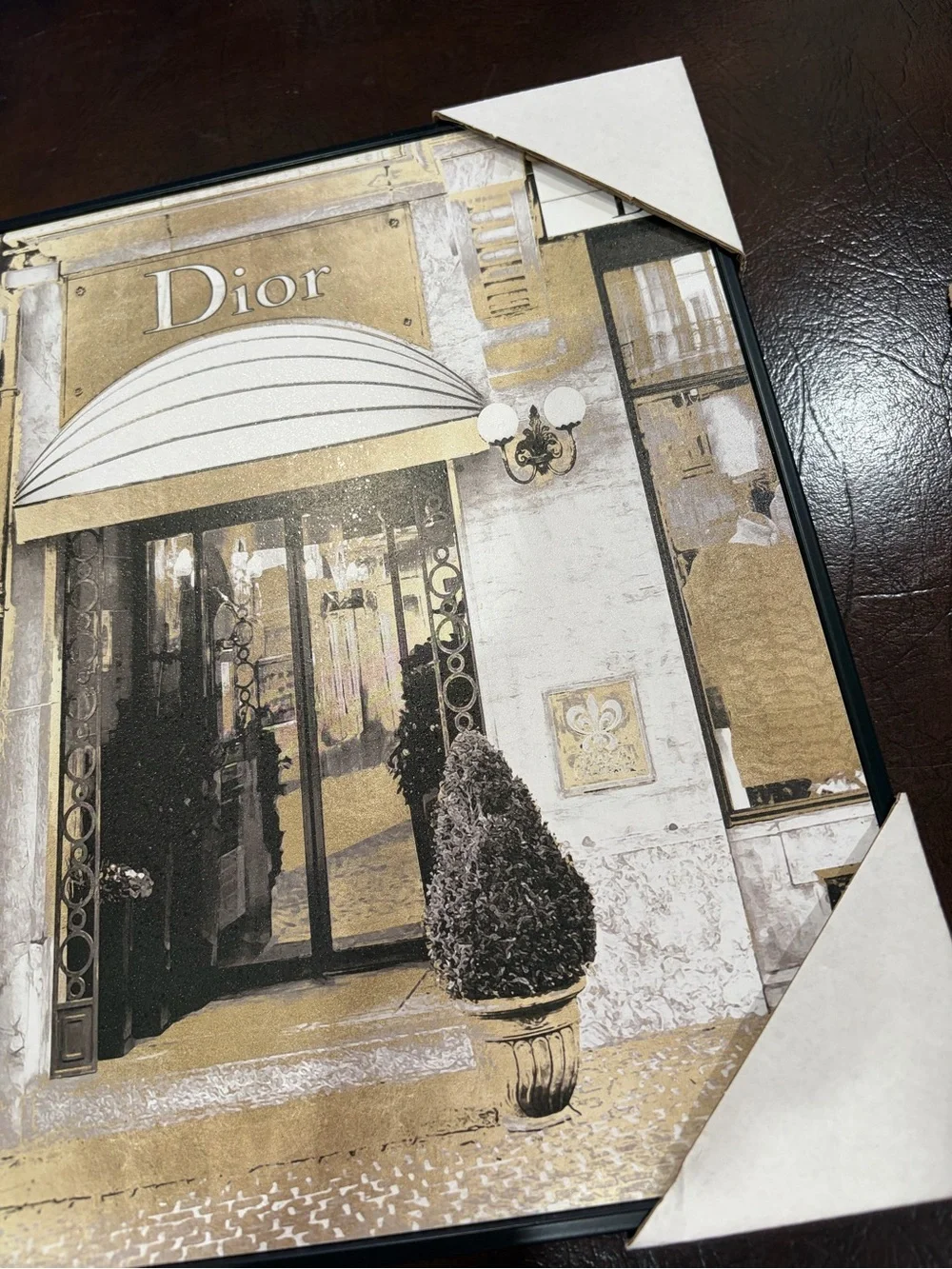 Dior Wall Art Print in Gold and Black Storefront Illustration